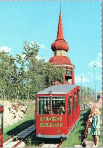 postcard Stockholm Sweden - Skansen - Bergbana - funicular railway