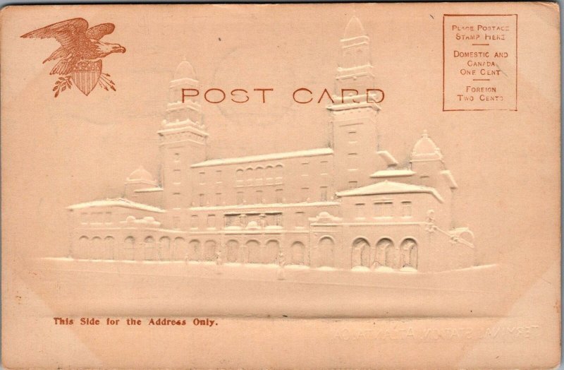 Postcard Railroad Terminal Station Atlanta GA