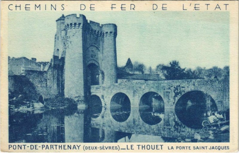 CPA PARTHENAY Pont de Parthenay - Le Thouet - La Porte Saint-Jacques (1140884)