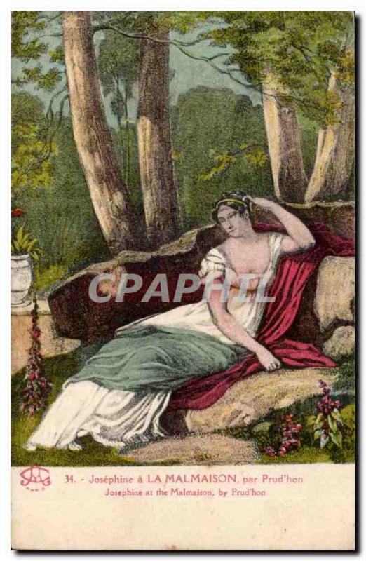 Old Postcard Josephine's Malmaison by Prud'homme & # 39hon (Napoleon)
