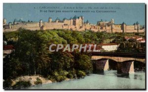 Old Postcard Carcassonne L & # 39Aude And La Cite