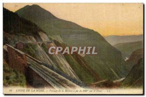 Old Postcard Line of Passage La Mure La Riviere peak On the Drac