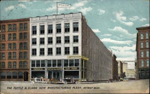 Detroit MI Tuttle & Clark New Mfg Plant c1910 Postcard