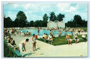 Harmony Country Club Monticello NY Postcard People Pool Shuffleboard