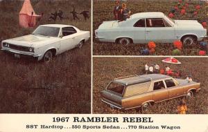 1967 Rambler Rebel Station Wagon Early Auto Car Vintage Postcard K84167