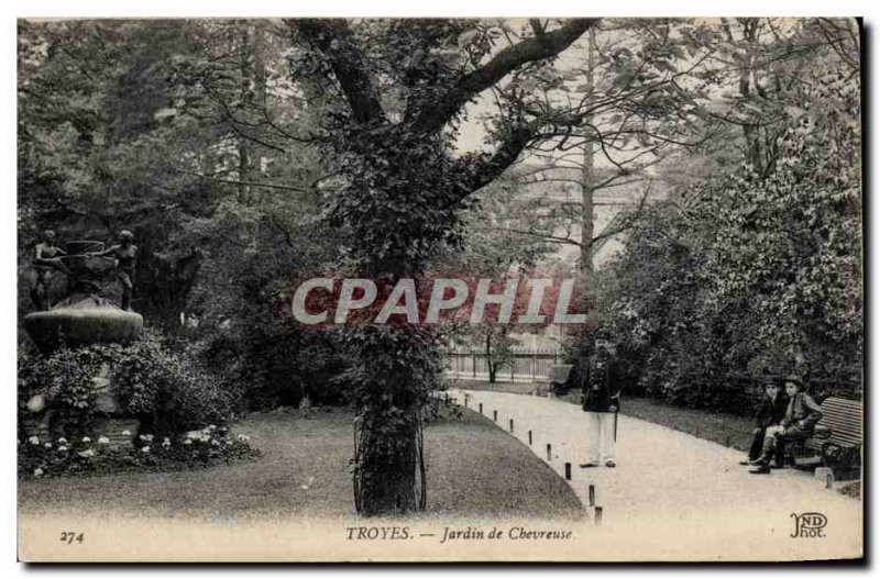 Troyes - Garden Chevreuse - Old Postcard