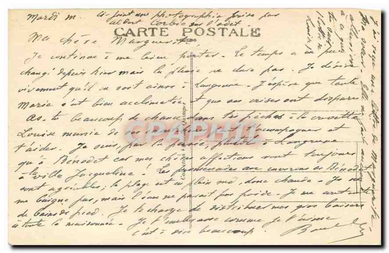 Old Postcard Quimper facade of the Cathedral