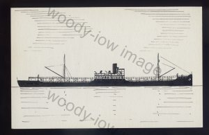 pen180 - Original Pen & Ink Postcard - US Oil Tanker - Peralta , built 1920