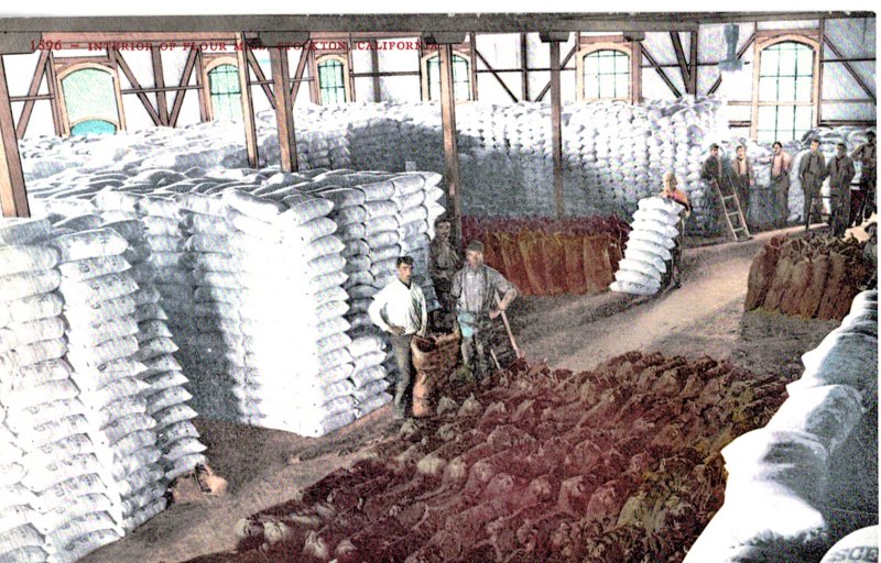 1596 - Interior of Flour Mill, Stockton, California