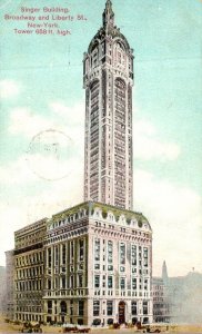 New York City The Singer Building 1908