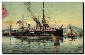 Postcard Old Boat Carnot Breastplate d & # 39escadre
