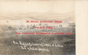 Mexico Border War, RPPC, General Rabago Leaving Battle to Enter Juarez