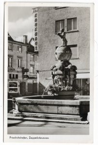 Friedrichshafen Germany - Zeppelin Fountain 1957 - Vintage Postcard