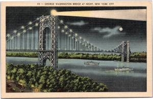 George Washington Bridge at Night, New York