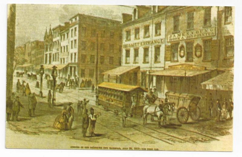Streetcar Trolley Postcard Baltimore Museum First Horsecar 