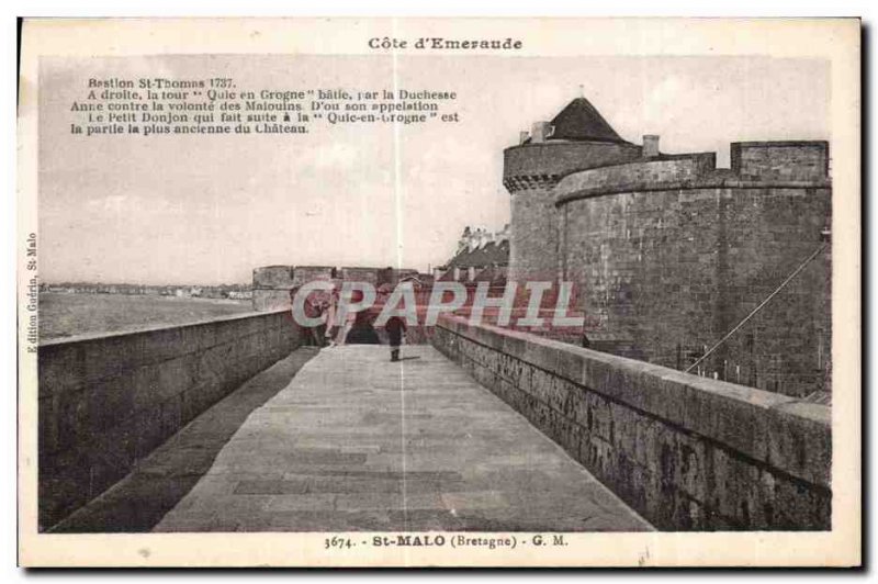 Postcard Old Saint Malo (Brittany)