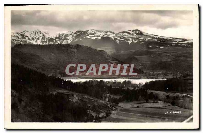 Postcard Old Lake Chambon and the Monts Dore