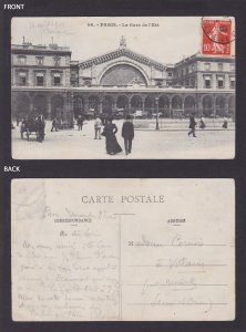 FRANCE, Postcard, Paris, Gare de l'Est, Railway