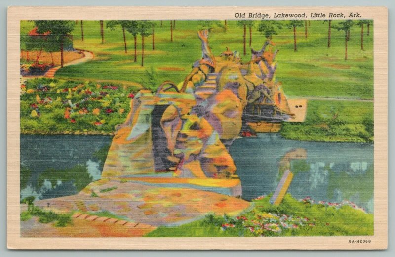 Little Rock Arkansas~Old Bridge At Lakewood~Vintage Postcard