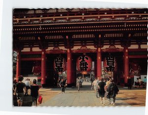 Postcard Hozo Gate Of Sensoji Temple, Tokyo, Japan