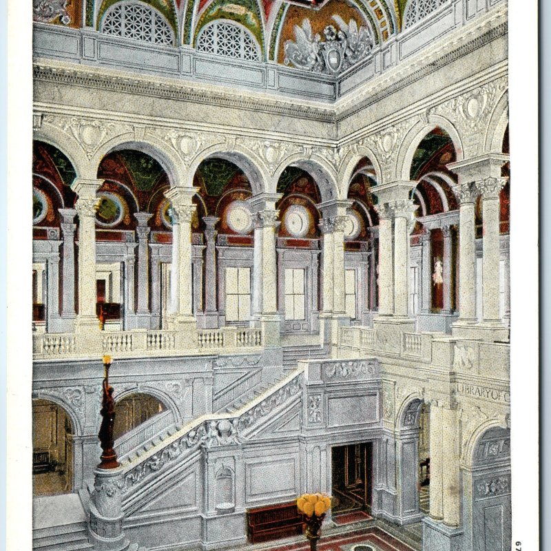 c1910s Washington DC Library of Congress Entrance Interior Greco Roman PC A254