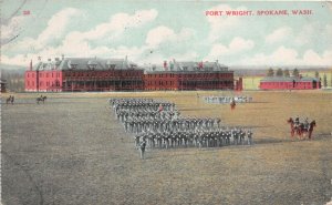 J25/ Spokane Washington Postcard c1910 Fort Wright Military Soldiers 18