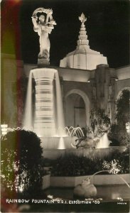 1939 RPPC Golden Gate Expo Rainbow Fountain San Francisco CA Moulin #71