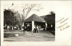 Madura India Mission Station c1910 Amateur Real Photo Postcard rtw