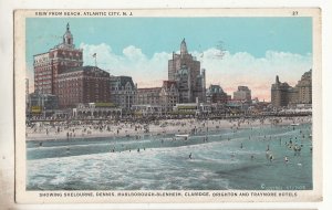 P3308 JL postcards 1931 view beach people hotels ect atlantic city nj