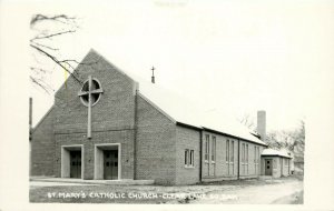 RPPC Postcard; St. Mary's Catholic Church, Clear Lake SD Deuel County Unposted