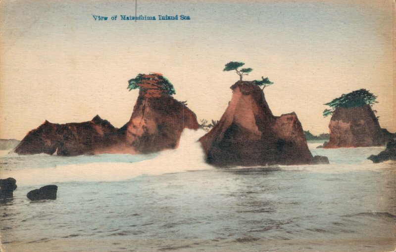 Japan View of Matsushima Inland Sea Hand Colored 03.78