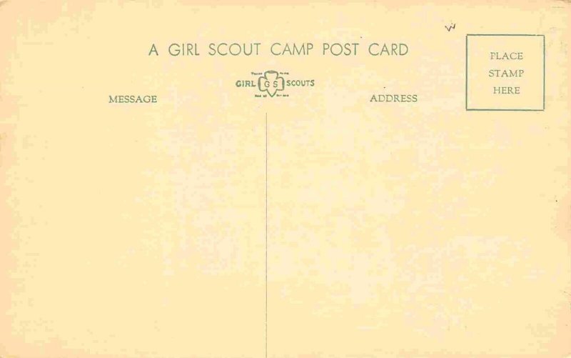 Girl Scout Camp postcard