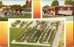 Multi View, Paradise Palms Trailer Park, Mesa AZ Vintage Postcard K50