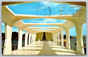 USS Arizona Memorial  Pearl Harbor  Hawaii  1967    Postcard