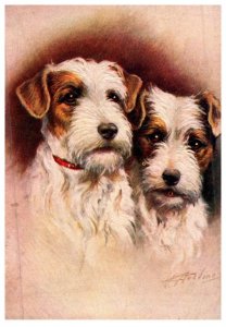 Dog ,  Sealyham Terrier , artist signed ,