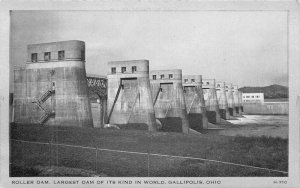 Ohio Gallipolis Roller Dam Wayne Paper Box H-710 1940s Postcard 22-7376