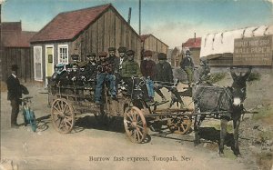 Tonopah NV Burrow Fast Express Peoples Paint Shop Postcard