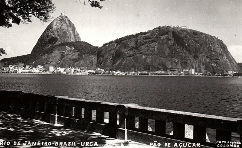 1930s RIO-DE JANEIRO BRAZIL URCA PAO DE ACUCAR PHOTO RPPC POSTCARD 44-5