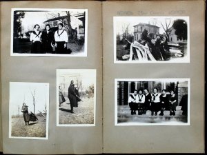 1920 Fall River Wisconsin High School Girl Graduation Memory Scrapbook RPPCs