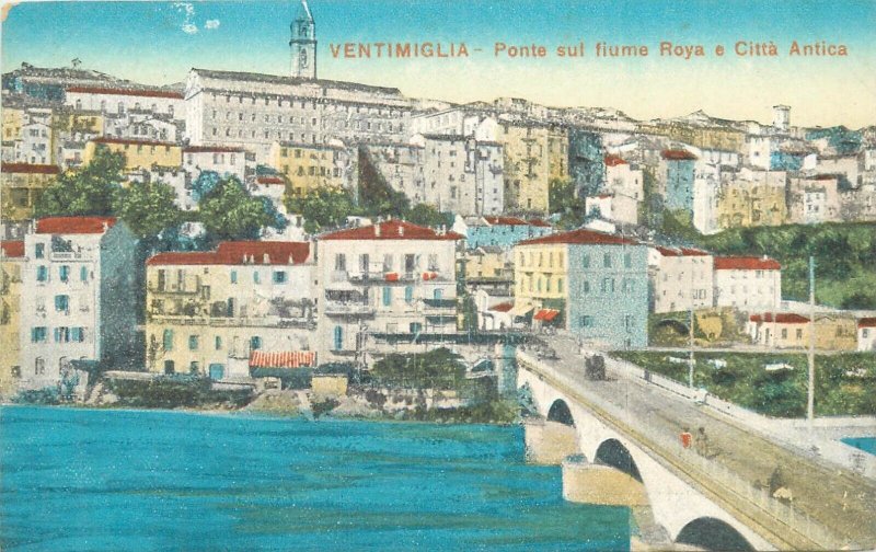 Lot of 15 postcards Italian-French border officer & scenic Grimaldi-Ventimiglia 