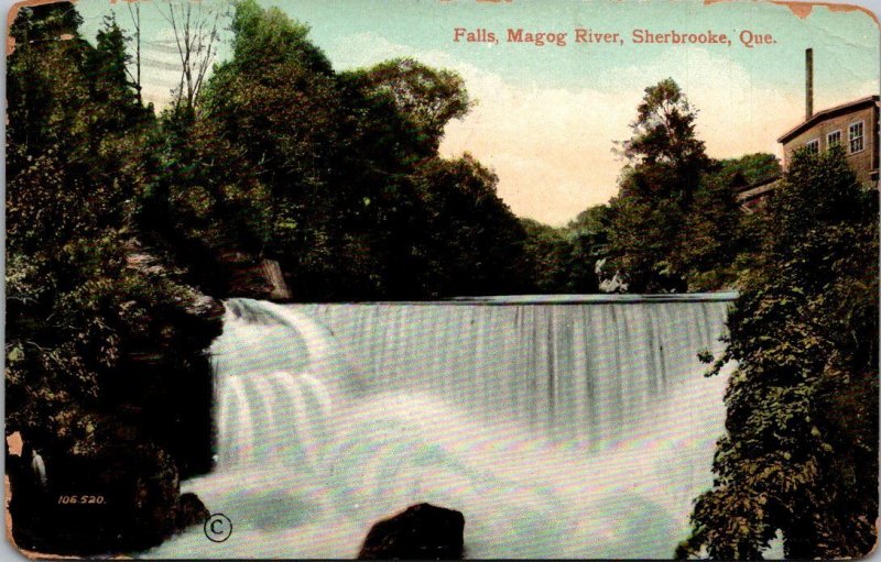 Canada Quebec Sherbrooke Magog River The Falls 1911