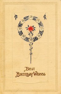 Greeting - Birthday. Embossed, Gold Foil