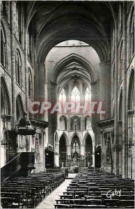 Modern Postcard St Pierre sur Dives (Calvados) Interior of the Church Christ