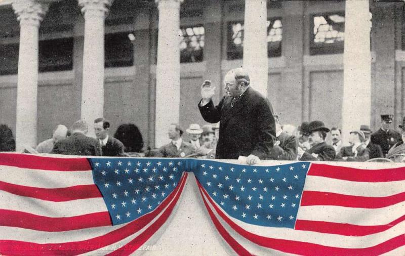 Vice President Sherman NY State Fair American Flag Speech Antique Postcard K9318