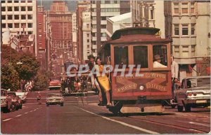 Postcard Modern San Francisco California Cable Cars Tramway