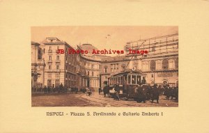 Italy, Napoli, Naples, Piazza S Ferdinando, Galleria Umberto 1, Trolley