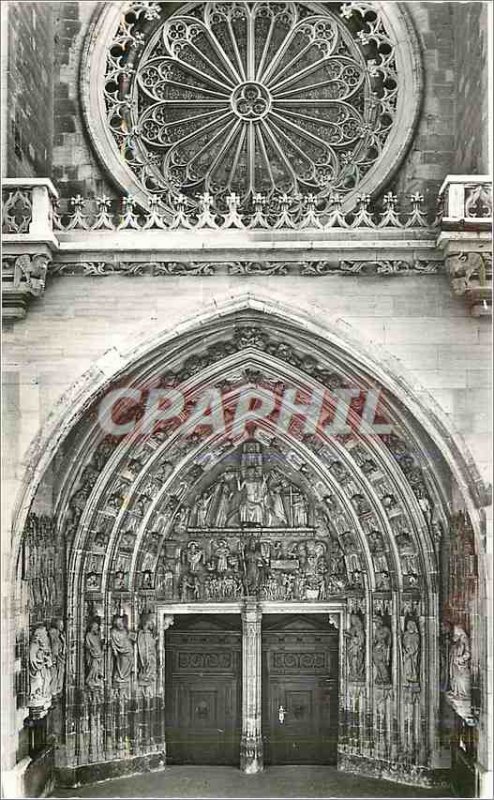 Modern Postcard Cathedral of Freiburg and Rose Porch