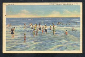 POINT PLEASANT BEACH NEW JERSEY NJ SWIMMING AREA VINTAGE POSTCARD