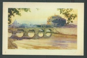 Ca 1915 PPC Vintage Rome Italy S Pietro e il Tevere Mint