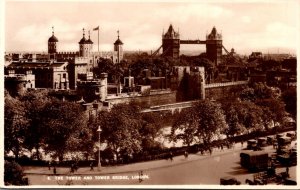 England London The Tower and Tower Bridge Real Photo